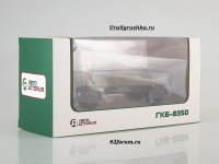 Коллекционная масштабная модель 1:43 бортовой прицеп ГКБ-8350 без тента, хаки (Автоистория)